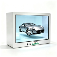 Vitrina LCD Transparente de 55 Pulgadas, Vitrina Holográfica 3D, Pantalla Táctil Holobox 4K para Museos, Centros Comerciales y Exhibiciones de Marcas