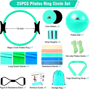 <b>Workout</b> Fitness Yoga 20 25cm Soft Ball Custom Training Silicone Ankle Weight Kit with Ring Resistance <b>Band</b> Pilates Accessories - Product Image 6