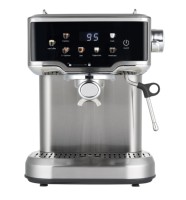 Machine à café expresso au design moderne + vapeur 20Bar Système de pompe ULKA Boîtier en acier inoxydable pour la durabilité