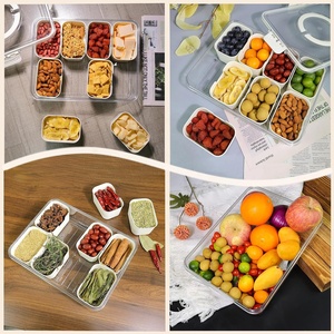 Lò vi sóng và máy rửa chén an toàn đa chức năng Snack hộp container và Silicone chia phục vụ khay với nắp - Product Image 4