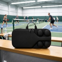 Étui de rangement pour ping-pong en EVA imperméable avec logo personnalisé, couleur personnalisable, marque, fermeture à glissière à 4 compartiments, 48x39x12cm, design simple