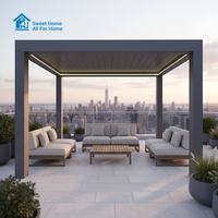 Pergola rétractable motorisée en aluminium de haute qualité Sweet Home, installation facile, pour balcon, patio, jardin, imperméable
