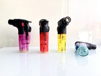 Mini Briquet Portable Électrique pour Cigarettes, Cigares et Barbecue, Torche à Gaz, Allume-Cigare Type Pistolet
