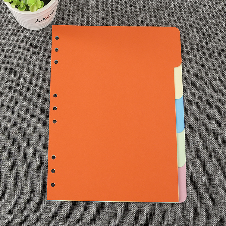 A5 A6 A76リングバインダーインデックスページA44穴カラーインデックス