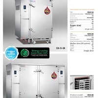 Cuisinière à riz électrique à vapeur de type chariot à 24 plateaux avec écran tactile et fonction de contrôle de la température programmable