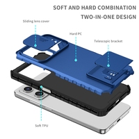 Coque de téléphone en gros avec support stéréoscopique et protection coulissante pour appareil photo pour Xiaomi Redmi Note 12 Pro 5G / Poco X5 Pro