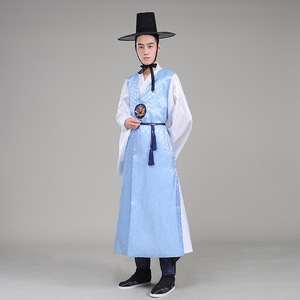 Tenue officielle traditionnelle coréenne pour hommes, Hanbok, longues robes anciennes et costumes pour spectacles ethniques - Product Image 6