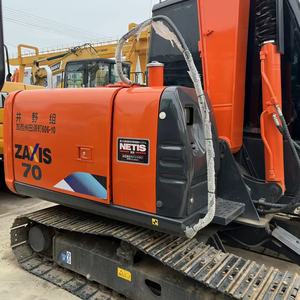 Mini-excavatrice Hitachi ZX70 d'occasion de 7 tonnes, très demandée, avec peu d'heures de fonctionnement, en stock et expédition directe - Product Image 1