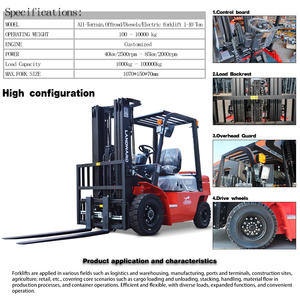 Chariot élévateur diesel 2 tonnes CE EPA avec positionneur de fourches et déplaceur latéral, chariot élévateur d'entrepôt 3 tonnes pour ferme, livraison gratuite - Product Image 2