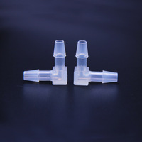 ZDVseal Equal Barb Elbow Fitting PP Plastik Sudut Kanan 2 Arah 1.6mm 5.6mm Konektor Pipa Sudut Persegi untuk Plumbing