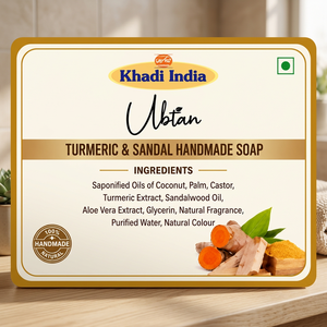 Jabón Artesanal de Cúrcuma y Sándalo, Jabón Limpiador Natural para el Cuidado de la Piel con Aloe Vera y Glicerina - Product Image 3