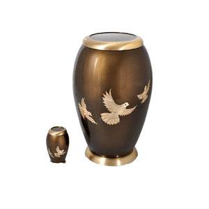 Urnes de cendres pour adultes Fournitures funéraires de crémation Artisanat indien fait à la main Cendres en métal tenant des urnes décoratives Top tendance - Product Image 4