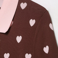 ZATRHMBM Nouvelle Collection Printemps/Automne 2026 – Cardigan en Maille Jacquard Cœur pour Femme – Pull Décontracté et Élégant à Manches Courtes
