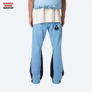 New Design Men Casual <b>Stacked</b> French Terry Cotton Polyester Blend Pants Relaxed Fit Oversized Designer Sweatpants Men's Pants - Product Image 6