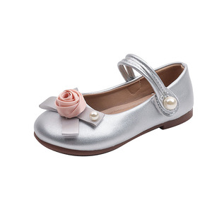 Nuove Scarpe <span class=keywords><strong>da</strong></span> Festa per Bambine in Stile Coreano Primavera-Autunno, Suola Morbida, Scarpe <span class=keywords><strong>da</strong></span> Principessa con Fiori, Tomaia in PU Leggera - Product Image 5