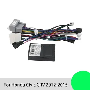 Pour Honda Civic CRV 2012-2015 Android 16pin MP5 lecteur faisceau de câblage câble d'alimentation adaptateur Radio Crod avec boîte Canbus - Product Image 2