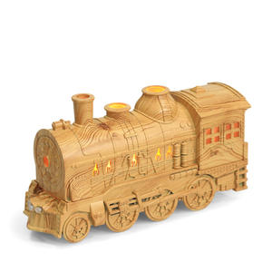 Humidificateur à effet bois avec lumière LED effet flamme, diffuseur d'aromathérapie pour usage domestique, 10-20 m², capacité inférieure à 0,5 L - Product Image 1