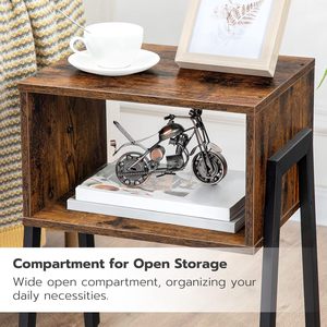 Kleine bijzettafelset, stapelbaar, bijzettafel van natuurlijk hout, uniek design, geschikt voor kleine ruimtes, slaapkamer, woonkamer - Product Image 6