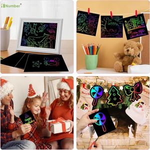 Bon marché Achat en gros Cadeaux de Pâques personnalisés pour enfants et adultes Fournitures de fête Jouet <span class=keywords><strong>Peinture</strong></span> Scratch <span class=keywords><strong>Art</strong></span> Craft Paper Diy Kit - Product Image 6