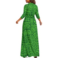 Robe longue décontractée d'été pour femme, imprimé floral, col en V, manches 3/4, taille empire, avec ceinture, style portefeuille