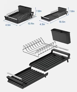 <span class=keywords><strong>Escurridor</strong></span> de platos pequeño extensible, <span class=keywords><strong>escurridor</strong></span> de platos de cocina con soporte para cubiertos extraíble - Product Image 5