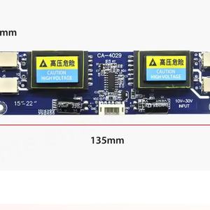 CA-4029 Placa de Alto Voltaje de Cuatro Lámparas de Boca Pequeña de Alta Potencia 10V-29V, Tira Universal de Alto Voltaje LCD de Cuatro Lámparas de Boca Pequeña - Product Image 2
