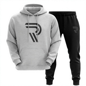 Chándal con Capucha para Hombre, Invierno 2025, Casual, Ecológico, Color Sólido, con Letra R en Contraste, Transpirable, de Secado Rápido, con Bolsillos Laterales - Product Image 2