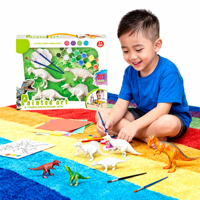 Modèle de dinosaure embryonnaire blanc peint, ensemble de jouets créatifs pour enfants, bricolage, coloriage, dessin, garçons, filles, graffiti fait main