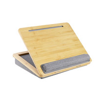 Support portable pour ordinateur portable en bambou naturel, prix d'usine, 60 angles réglables, support pour tablette, pliable pour ordinateurs portables