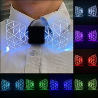 Noeud papillon lumineux LED en acrylique pour hommes Cravat Luminous DJ Dance Decoration led glowing Novelty Costume Party Gift