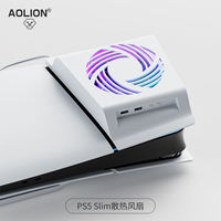 Ventilateur de refroidissement RGB AOLION ALP5272 pour PS5 Slim, boîtier de 10 cm avec contrôle automatique de la température, coque d'induction, accessoires de console de jeu