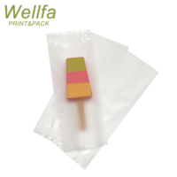 Sacs d'emballage transparents personnalisés à fermeture éclair pour sucettes glacées, bonbons glacés et bâtonnets de crème glacée, résistants au froid et scellés au dos