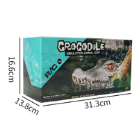 Tête de Crocodile Simulation Mouvement RC Enfants Bateau Électrique Halloween Décorations Parodie Jouet Tête d'Alligator Bateau Télécommandé