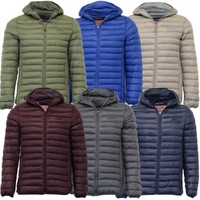 Conception de haute qualité OEM vente en gros hommes chaud matelassé manteau d'hiver coupe-vent personnalisé avec veste à capuche
