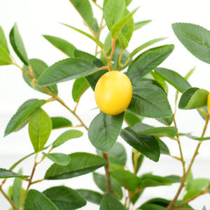 Árbol de limón artificial de alta calidad de 4 pies, decoración de interior y la Oficina para el hogar, planta de bonsái <span class=keywords><strong>con</strong></span> frutas y <span class=keywords><strong>hojas</strong></span> realistas - Product Image 5
