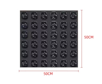 36 panneaux matriciels LED RGBW 10W effet 'Bee Eye' avec barre lumineuse, indice de protection IP33, Ra90, contrôlables DMX512, à intensité variable, finition noire, pour KTV, scène de spectacle et course automobile