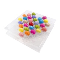 Emballage en blister pour macarons sur mesure, 30 trous, plateau en plastique PET transparent pour biscuits et desserts
