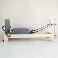 Peralatan Kebugaran Rumah yang Tahan Lama dan Dapat Disesuaikan: Cheer Maple Wood Pilates Reformer Sliding Footbar untuk Latihan Kekuatan dan Fleksibilitas.