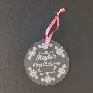 Đồ Thủ Công Trang Trí Giáng Sinh Bằng Acrylic Trong Suốt Treo Để Trang Trí Giáng Sinh