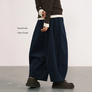 <span class=keywords><strong>Pantaloni</strong></span> da <span class=keywords><strong>donna</strong></span> <span class=keywords><strong>a</strong></span> vita alta in <span class=keywords><strong>velluto</strong></span> <span class=keywords><strong>a</strong></span> <span class=keywords><strong>coste</strong></span> <span class=keywords><strong>a</strong></span> gamba larga, per tutti i giorni, da viaggio, personalizzabili con logo OEM, vestibilità ampia e drappeggiata, casual, all'ingrosso - Product Image 4