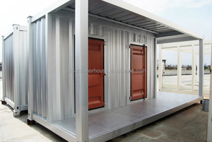 Conteneur de stockage extérieur en acier robuste avec portes verrouillables, résistant aux intempéries, entrepôt portable, boîte de transport de marchandises - Product Image 6