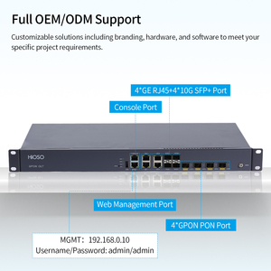 HA7304G-JT อุปกรณ์ไฟเบอร์ GPON OLT สำหรับภายในอาคาร 4PON รองรับ FTTx 4 พอร์ต ยอดขายดีที่สุด 2.5G 1:128 4 พอร์ต 1AC รองรับ ONT ได้ 512 ตัว - Product Image 2