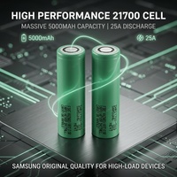 Sel Daya Silinder Premium Samsung NMC 3.7V 5000mAh Berdensitas Tinggi Untuk Robotika, Gudang Tenaga Surya, Dan Stasiun Portabel