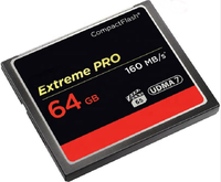 Fournisseur de mémoire réelle OEM nouvelle marque 32 Go 64 Go 128 Go Extreme PRO 1067X UDMA 7 4K 160 Mo/s Carte CF Compact Flash en plastique
