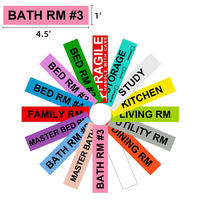 Autocollants adhésifs colorés en rouleau, boîte de rangement pour la maison, étiquettes anti-chute pour articles fragiles