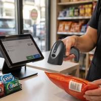 Escáner de Código de Barras 2D Inalámbrico Negro al por Mayor con Batería de 1450mAh y Transmisión en Área Abierta de 100M para Puntos de Venta Minoristas en Stock
