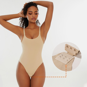 <span class=keywords><strong>Body</strong></span> Moldeador de Una Pieza con Tirantes, Estilo Tanga, con Botones Abiertos, para Mujer, Ropa Interior Moldeadora de Cintura y Abdomen - Product Image 3