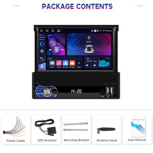 วิทยุติดรถยนต์ระบบแอนดรอยด์ขนาด 7 นิ้ว Podofo 1 Din แบบพับเก็บได้ หน่วยความจำ 4+64GB หน้าจอสัมผัส รองรับ Wireless CarPlay Android Auto บลูทูธ WIFI GPS USB - Product Image 6