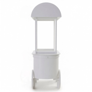 <span class=keywords><strong>Chariot</strong></span> à desserts vintage en contreplaqué <span class=keywords><strong>blanc</strong></span> pour mariage et hôtel, idéal pour la présentation de bonbons - Product Image 3