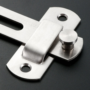 Cerradura de Puerta Corredera Antirrobo Kaiguxing de Acero Inoxidable Tipo F con Acabado Cepillado, Diseño Moderno y Simple - Product Image 1